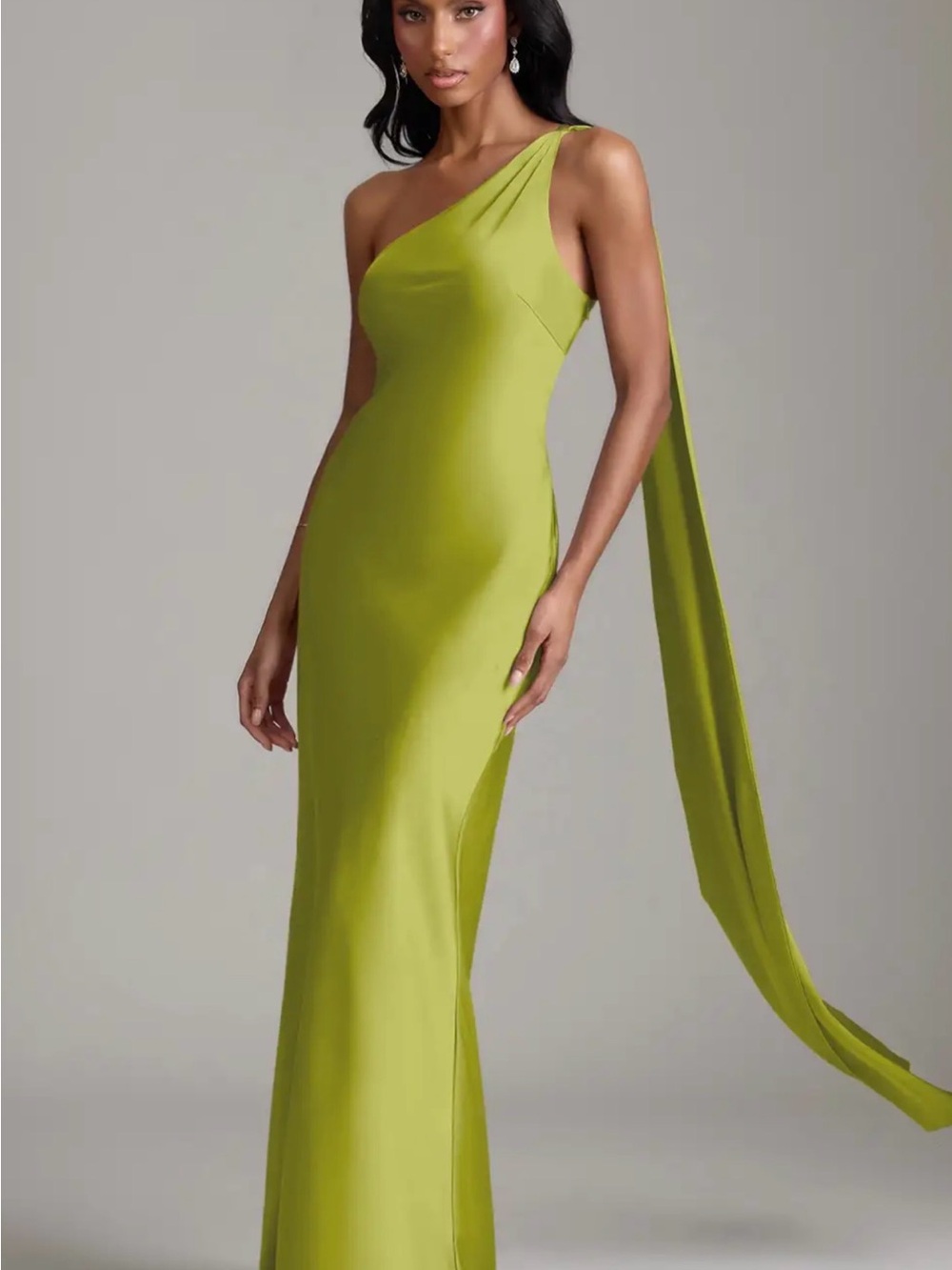 Azazie One-Shoulder Juniper Evening Gown